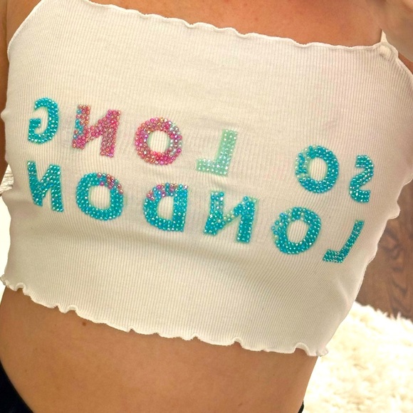 Taylor Swift “so long London” hand bejeweled top - Picture 4 of 4